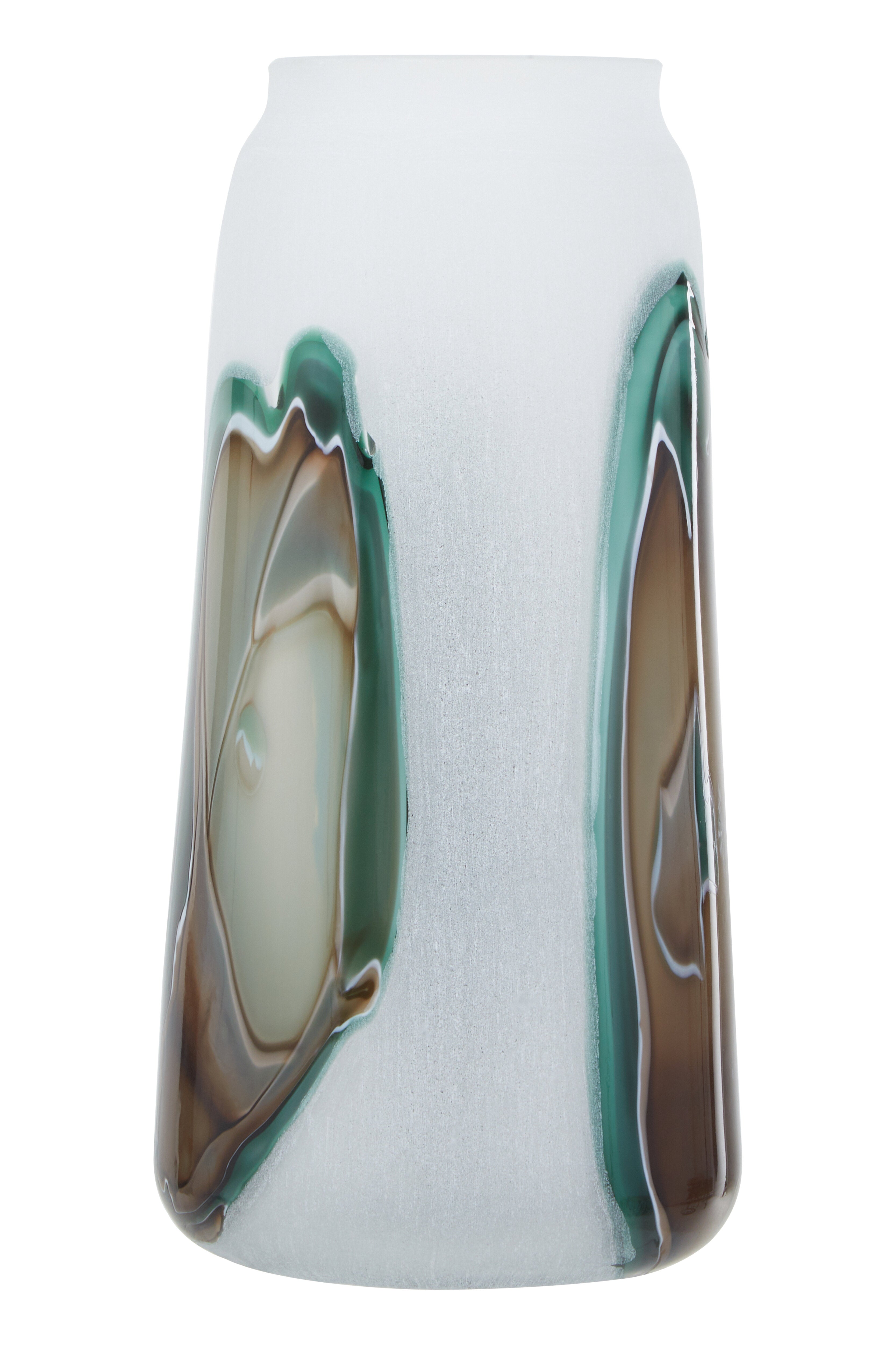 Oreana Frosted Abstract Glass Vase Tall